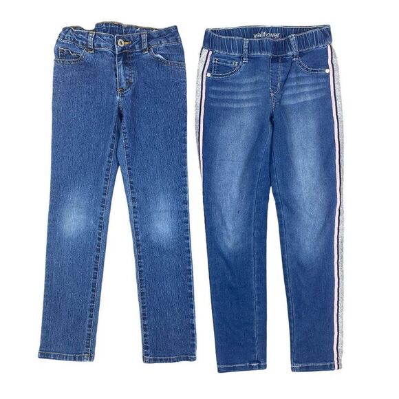 Girls Straight Leg Jean Bundle Size 7 - Picture 1 of 7